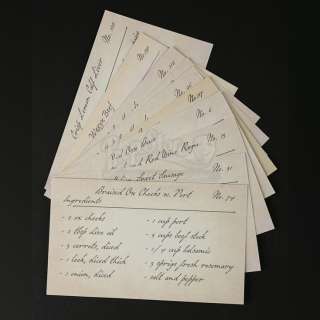 Hannibal | Hannibal’s (Mads Mikkelsen) "Beef Tongue with Horseradish" Recipe Card and Others | Propstore