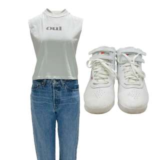 Maxxxine Maxine (Mia Goth) Screen Worn Shirt, Jeans & Sneakers Ch 10 Sc 84-100 | VIP Fan Auctions