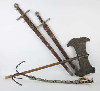 Movie Props - Collection of six weapons (some metal) from various productions including Braveheart… | Ewbank’s