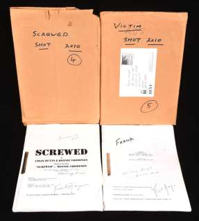 Screwed (2011) and Victim (2011), Frank Harper’s Signed Original Shooting Scripts - | Ewbank’s
