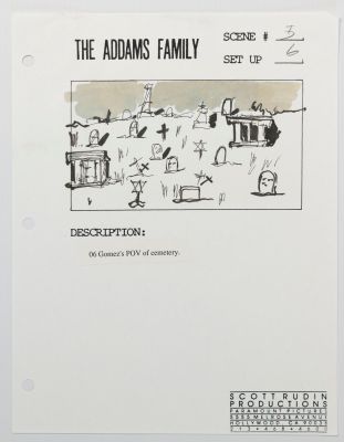 Addams Family (The) (1991) - La... | Lot 11 - ADDAMS FAMILY (THE) (1991) - LA FAMILLE ADDAMS (1991) Storyboard... | Mirabaud Mercier