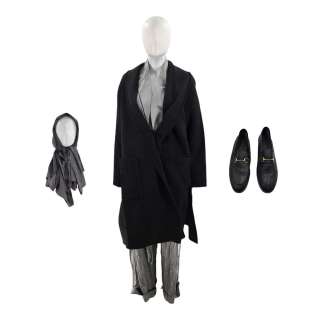 G20 Danielle Sutton (Viola Davis) Screen Worn Loafers, Coat, Pj Pants, Pj Shirt & Head Scarf Ch 1 Sc 6-16 | VIP Fan Auctions