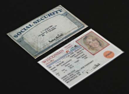 BRIDESMAIDS - Annie Walker‘s (Kristen Wiig) License and Social Security Card