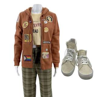 Scream VI Mindy Meeks-Martin (Jasmin Savoy Brown) Screen Worn Hoodie, Crop Sweater, Pants, Set Of 4 Pins & Sneakers Ch 2 Sc 31-48 | VIP Fan Auctions