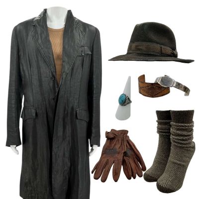 Lot 196: Play Dirty Grofield Production Worn Coat, Tank Top, Hat, (2) Bracelets, Ring, Gloves & Socks | VIP Fan Auctions