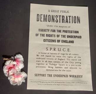 Lot 218 - Mary Poppins Returns (2018) - Jane Banks ‘Spruce‘ Protest Flyer And Cherry Tree Blooms