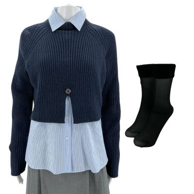 Lot 123: Relationship Goals Maya Screen Worn Sweater, Shirt, Skirt & Knee High Socks Ch 3 Sc 20 | VIP Fan Auctions