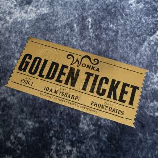 Charlie and the Chocolate Factory – Prop Wonka Golden Ticket – A787 | Icons of Pop Culture