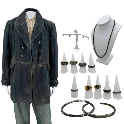 Lot 38: The Bluff TH Bodden Screen Worn Stunt Double Jacket, Shirt, Pants, Necklace, (2) Bracelet, Earrings, (6) Rings & (3) Rings Ch 1, 1a Sc Multiple | VIP Fan Auctions