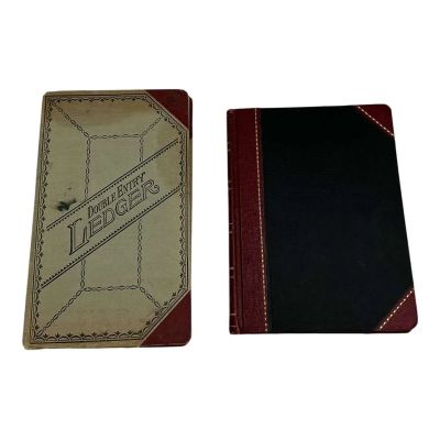 Lot 22: Marty Supreme Norkin Production Used Small Ledger & Double Entry Ledger | VIP Fan Auctions
