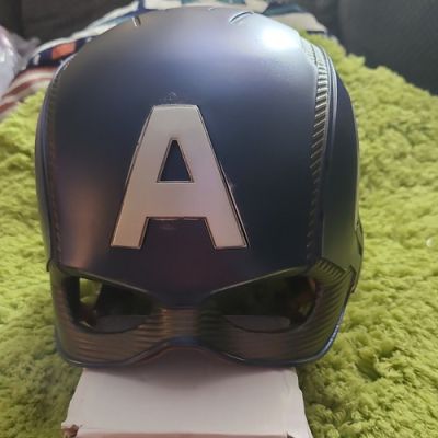 Captain America Reproduction Helmet Movie Prop Blue Costume | eBay US (Buy It Now)