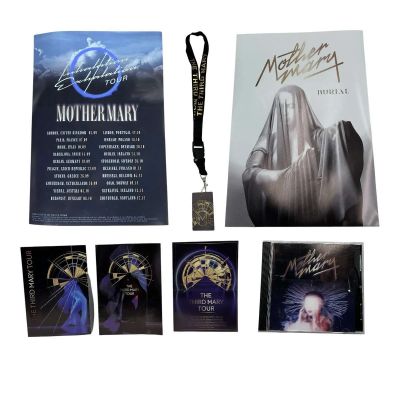 Lot 27: Mother Mary Mother Mary Production Used 2 Piece Poster Set, 3 Piece Pamphlet Set, Empty Mother Mary CD Case & Mother Mary Concert Pass | VIP Fan Auctions