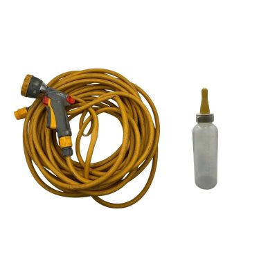 Lot 123: The Sheep Detectives George Hardy Screen Used Hose & Milk Bottle | VIP Fan Auctions