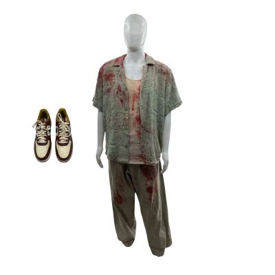 Lot 7: Is God Is Scotch Screen Worn Shirt, Tank Top, Jeans & Sneakers Ch 3 Sc 105-123 | VIP Fan Auctions