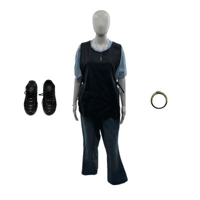 Lot 72: Is God Is Racine Screen Worn Smock, Shirt, Jeans, Sneakers, String Belt, (2) Necklaces, Ring & (2) Bracelets Ch 2 Sc 4-16 | VIP Fan Auctions