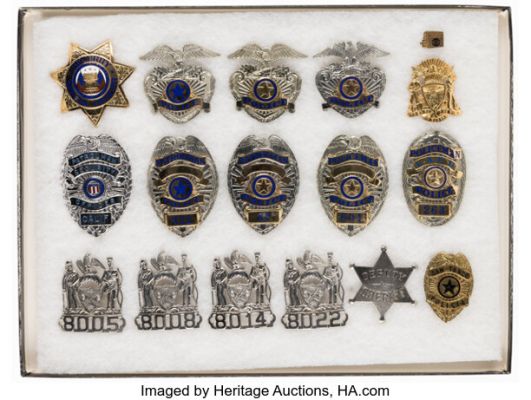Group of Prop Television and Movie Police Badges (ca. 1950s-1980s). | Heritage