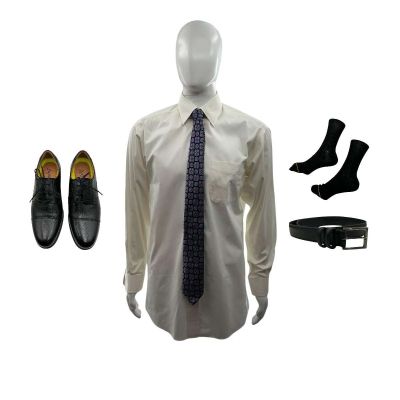 Lot 1: Primetime Lloyd Production Worn Belt, Tie, Dress Shoes, Button-Up Shirt & Socks Ch 1 Sc 28,30 | VIP Fan Auctions