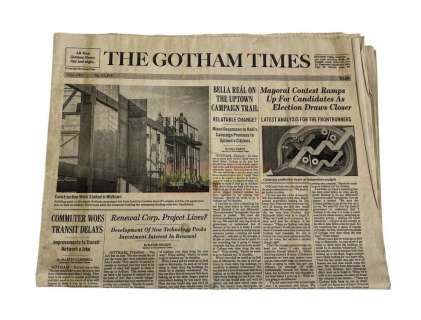 Lot 299 - The Batman (2022) - Gotham Times Newspaper (Renewal Corp and Bella Reál)