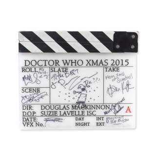 Doctor Who: An Autographed Clapperboard From The 2015 Christmas Special, BBC, 2015, | Bonhams