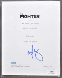 THE FIGHTER (2010) - MARK WAHLBERG - AUTOGRAPHED SCRIPT COVER CELEBRITY AUTHENTICS | Auctioneum Ltd