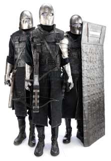 Robin Hood (2018) | Three Crossman Guard Costumes with Weaponry | Propstore