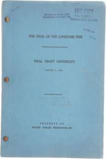 The Trail of the Lonesome Pine Script (1936).... | Heritage