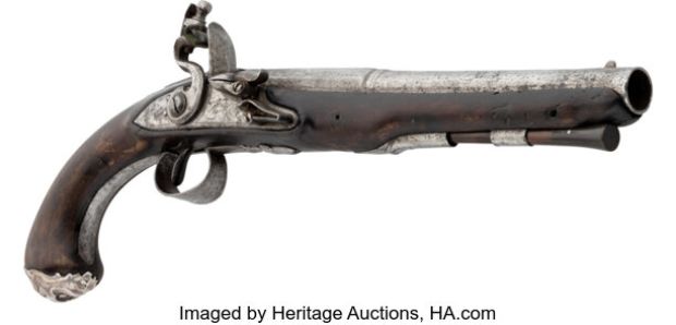 Johnny Depp "Captain Jack Sparrow" Hero English Iron and Silver-Mounted Flintlock Pistol from Pirates of the Caribbean: Dead Man’s Chest (Walt Disney, 2006). | Heritage