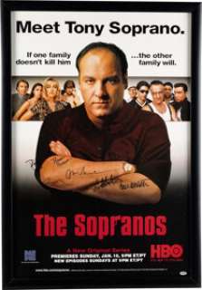 The Sopranos (HBO, 1999-2007), Series Premiere Poster Signed by James Gandolfini "Tony Soprano" and (6) Other Cast Members. | Heritage