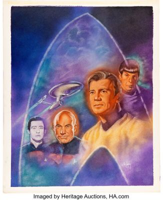 Cinefantastique Magazine (Volume 22, Issue 3), John Hanley Original Cover Artwork from Star Trek: The Original Series 25th Anniversary. (Total: 3 Items) | Heritage