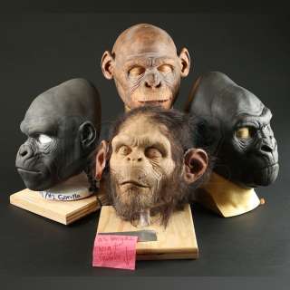 PLANET OF THE APES (2001) - Lot 913 - Painted Ape Masks and Thade (Tim Roth) Hair Test