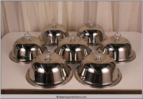 Lot 263 - "Law Abiding Citizen" 2009 Chrome Serving Trays with Covers, Set of 7