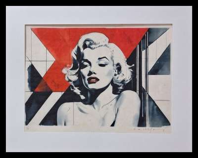 Marilyn Monroe - watercolor edition on handmade Kahari Paper by Emma Wildfang | Catawiki