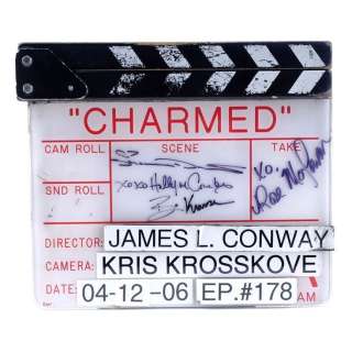 Charmed (T.V. Series, 1998-2006) - Lot 619 - Shannen Doherty, Rose McGowan, and Holly Marie Combs-Autographed Series Finale Clapperboard