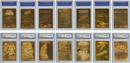 Star Wars - Lot of 7 - Original Gold Cards (23K) - Graded "10" Perfect/Mint | Catawiki