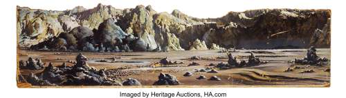 Chesley Bonestall Moon matte painting from Destination Moon. ... | Profiles in History