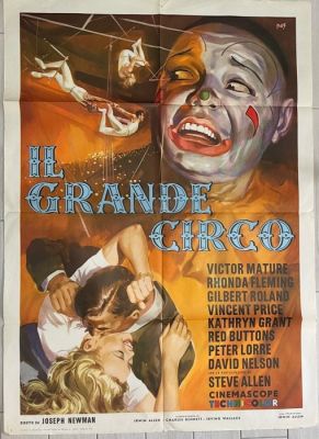 victor mature - - Movie prop Victor Mature il grande circo manifesto originale italiano | Catawiki