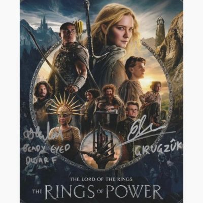 Lord of the Rings: Rings of Power - Signed by Edward Clendon (Grugzuk) and Travis Graham (Dwarf) | Catawiki