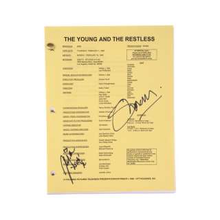 The Young And the Restless | Sharon Chase and Joshua Morrow-Signed Photocopied Episode 5808 Wedding Script | Propstore