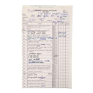 Star Wars: Return of the Jedi (1983) | Anthony Daniels Collection: Ewok Language ADR Cue Sheet with Handwritten Notes and Corrections | Propstore