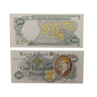COMING TO AMERICA (1988) - Lot 992 - Pair of Bank of Zamunda One Hundred Pound Notes