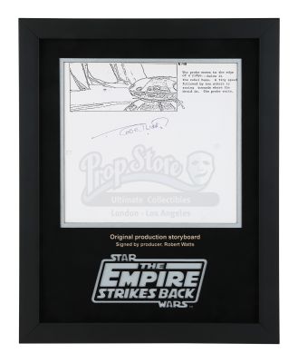 Star Wars: the Empire Strikes Back | Robert Watts-Autographed Production-Used Storyboard Display - Probe Droid | Propstore (Buy Now)