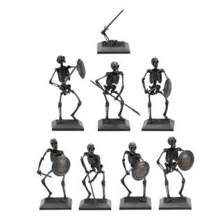 RAY HARRYHAUSEN - Lot #157 : Ray Harryhausen Archive: Ray Harryhausen‘s Personal Set of Silvered Bronze Skeletons by the Raven Armoury