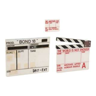 JAMES BOND: VARIOUS PRODUCTIONS - Lot #1345 : Tomorrow Never Dies, The World is Not Enough and Die Another Day Clapperboards