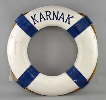 Death on the Nile (1978) Prop life ring/buoy used on the film starring Peter Ustinov, bearing the… | Ewbank’s