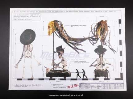 Spectre | Spectre - Day of the Dead Short Head Skeleton Float Blueprint | Movie Bits