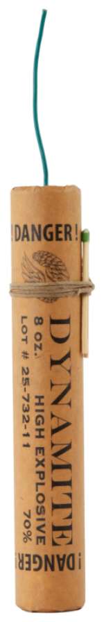 Lot 1121 - BIRDS OF PREY: MARGOT ROBBIE "HARLEY QUINN" STICK OF DYNAMITE PROP (WITH DVD)