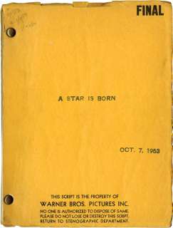 A Star is Born vintage original script. | Profiles in History