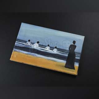 The Woman in Black | Woman In Black At The Beach Painting | Propstore