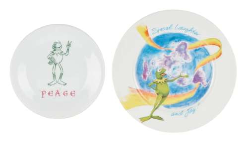 The Muppets - Lot #414 - Kermit the Frog - Felissimo Art Plates by Heather Henson and Tom Brannon