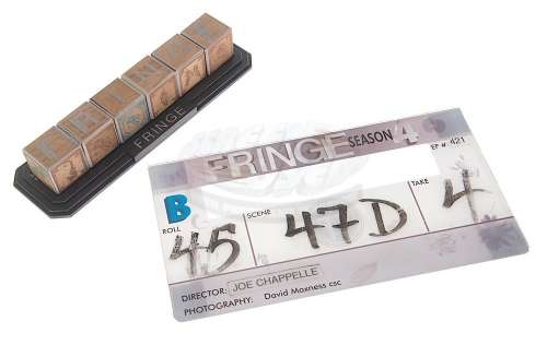Lot 162 - Fringe (TV) - Digital Clapper Board Face & Crew Gift
